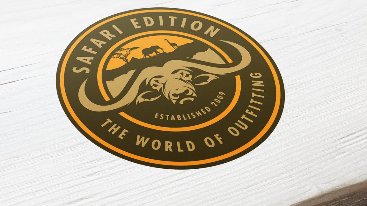 Safari Cape Buffalo Outfitter Logo Design